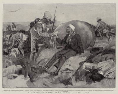 Majuba Gewroken, een Scène op Talana Hill na de Slag door William Hatherell