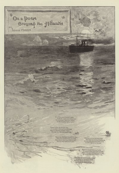 Op een gedicht dat de Atlantische Oceaan oversteekt, door Lewis Morris door William Hatherell