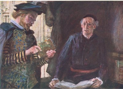 Shakespeare koopt een boek bij een boekenkraam, uit Mijn Tijdschrift door William Hatherell