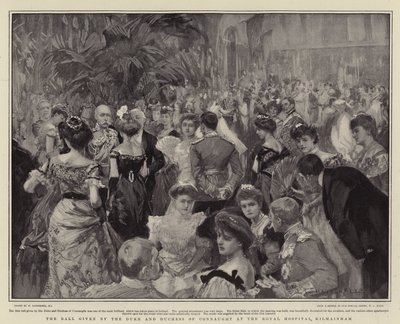 Het bal gegeven door de hertog en hertogin van Connaught in het Royal Hospital, Kilmainham door William Hatherell