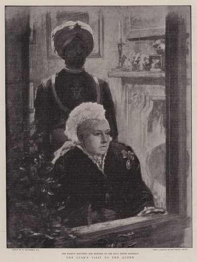 Het bezoek van de tsaar aan de koningin door William Hatherell