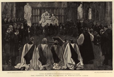 De begrafenis van Mr Gladstone in Westminster Abbey door William Hatherell