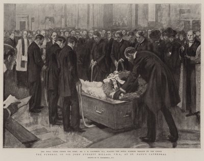 De begrafenis van Sir John Everett Millais, PRA, in St Paul