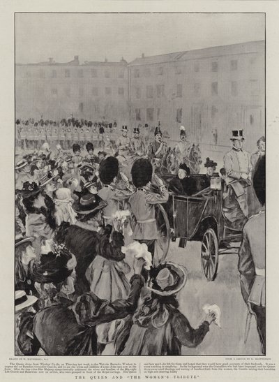 De koningin en het eerbetoon van de vrouwen door William Hatherell