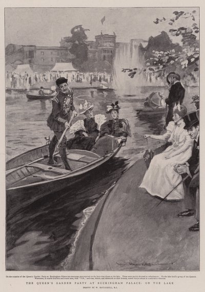 De Tuinpartij van de Koningin in Buckingham Palace, aan het Meer door William Hatherell