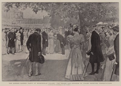 Het Tuinfeest van de Koningin in Buckingham Palace, de Prins en Prinses van Wales ontvangen Presentaties door William Hatherell