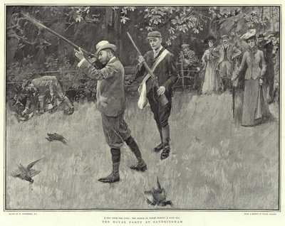 Het koninklijk gezelschap in Sandringham door William Hatherell