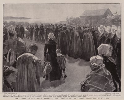 Het Vervolg op het Leda-incident, de Begrafenis van de Franse Visser in Etaples door William Hatherell