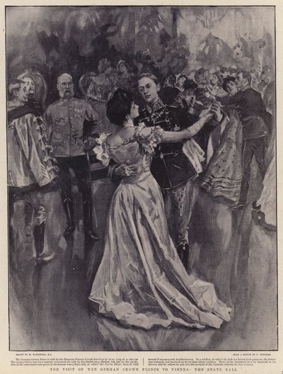 Het bezoek van de Duitse kroonprins aan Wenen, het staatsbal door William Hatherell