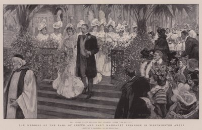 Het Huwelijk van de Graaf van Crewe en Lady Margaret Primrose in Westminster Abbey door William Hatherell
