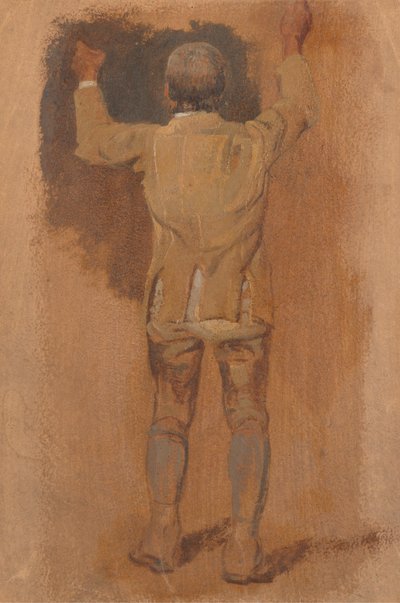 Studie van een stalknecht, van achteren gezien door William Havell