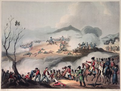 Slag bij Orthes, 27 februari 1814, gegraveerd door Daniel Havell door William Heath