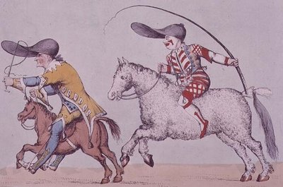 Joseph Grimaldi als de clown 