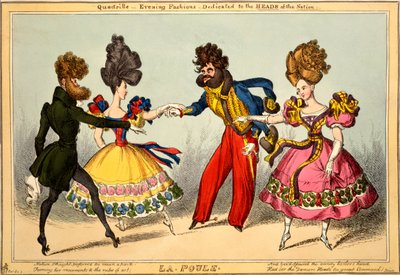 La Poule. Quadrille - Avondmode, Opgedragen aan de HOOFDEN van de Natie, 1827 door William Heath