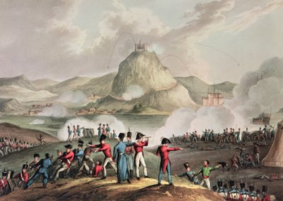 Beleg van San Sebastian, juli 1813, gegraveerd door Thomas Sutherland (ca. 1785) door William Heath