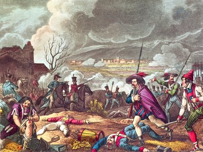De Slag bij Toulouse, 10 april 1814, gegraveerd door J.C. Stadler (aquatint) door William Heath