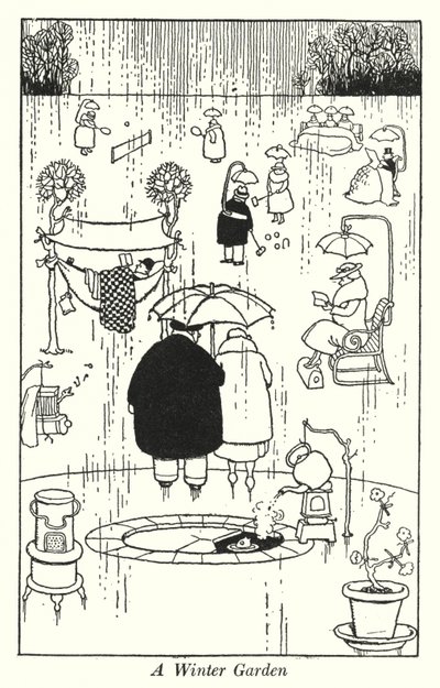 Een wintertuin door William Heath Robinson