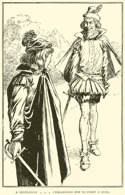 Een heer? daagde hem uit voor een duel door William Heath Robinson