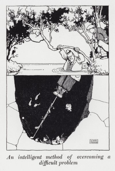 Een intelligente methode om een moeilijk probleem te overwinnen door William Heath Robinson
