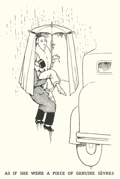 Alsof ze een stuk echt Sèvres was (litho) door William Heath Robinson
