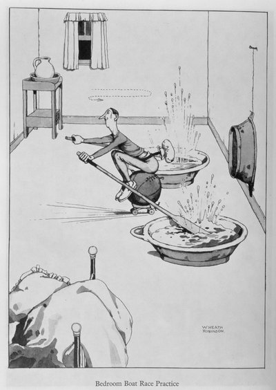 Slaapkamer Bootrace Oefening, illustratie uit 
