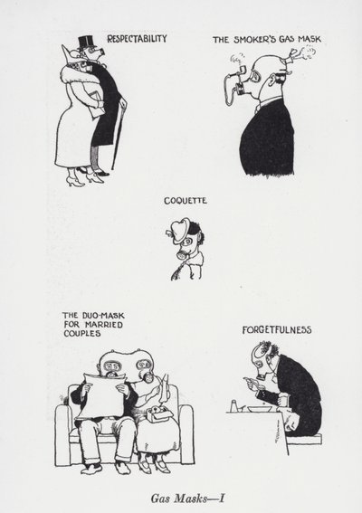 Gasmaskers - I door William Heath Robinson