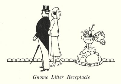 Kabouter Afvalbak (litho) door William Heath Robinson