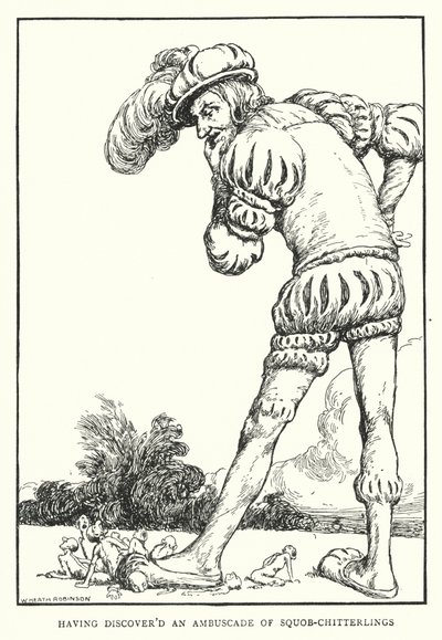 Na het ontdekken van een hinderlaag van Squob-Chitterlings door William Heath Robinson