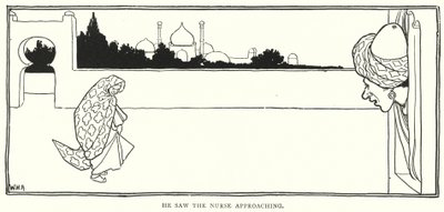 Hij zag de verpleegster naderen door William Heath Robinson