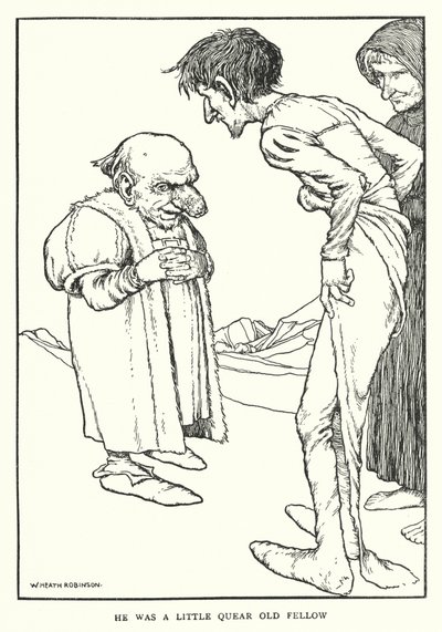 Hij was een beetje een rare oude kerel (litho) door William Heath Robinson