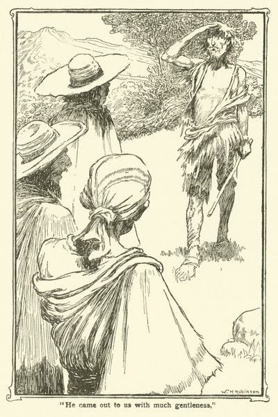 Illustratie voor Don Quichot door William Heath Robinson