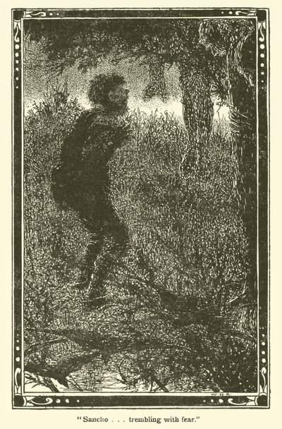 Illustratie voor Don Quichot door William Heath Robinson