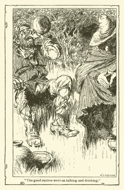 Illustratie voor Don Quichot door William Heath Robinson