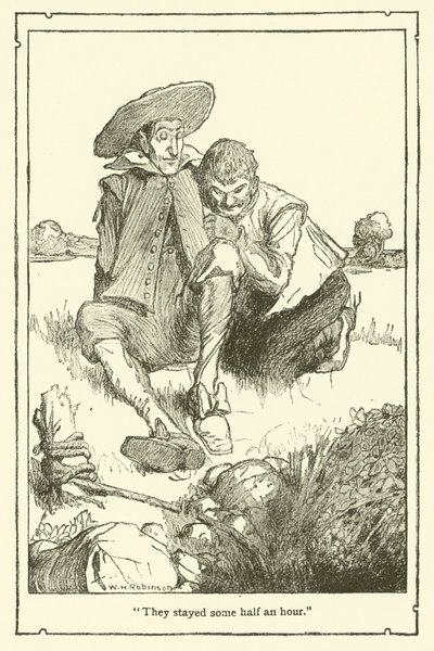 Illustratie voor Don Quichot door William Heath Robinson