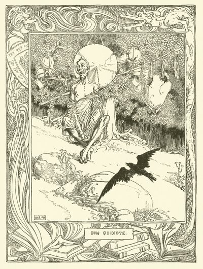Illustratie voor Don Quichot door William Heath Robinson