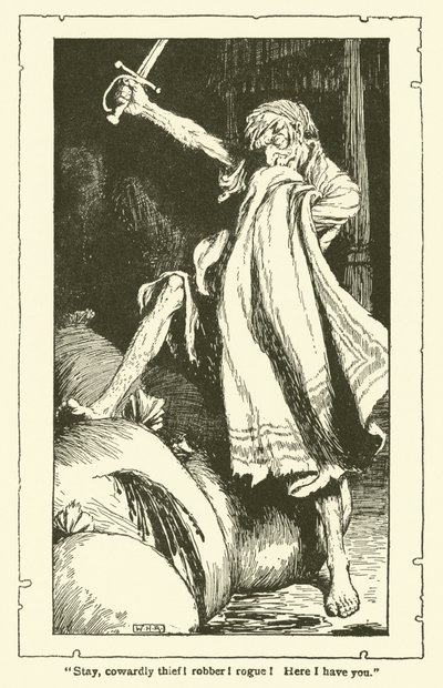 Illustratie voor Don Quichot door William Heath Robinson