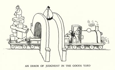 Illustratie voor Railway Ribaldry door W Heath Robinson door William Heath Robinson