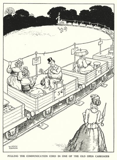 Illustratie voor Railway Ribaldry door W Heath Robinson door William Heath Robinson
