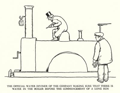 Illustratie voor Railway Ribaldry door W Heath Robinson door William Heath Robinson