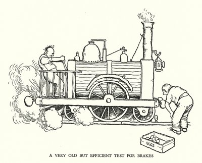 Illustratie voor Railway Ribaldry door W Heath Robinson door William Heath Robinson