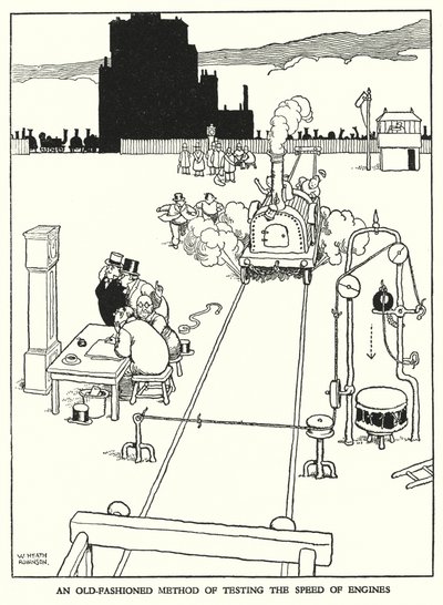 Illustratie voor Railway Ribaldry door W Heath Robinson door William Heath Robinson