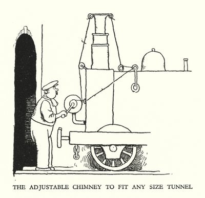 Illustratie voor Railway Ribaldry door W Heath Robinson door William Heath Robinson