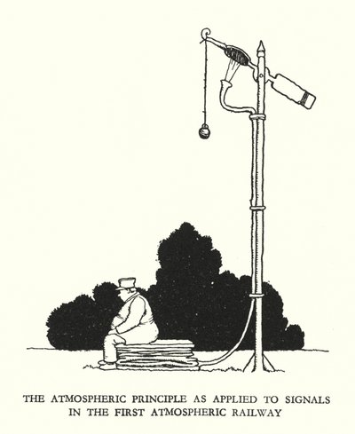 Illustratie voor Railway Ribaldry door W Heath Robinson door William Heath Robinson