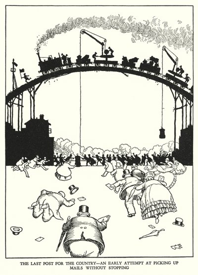 Illustratie voor Railway Ribaldry door W Heath Robinson door William Heath Robinson