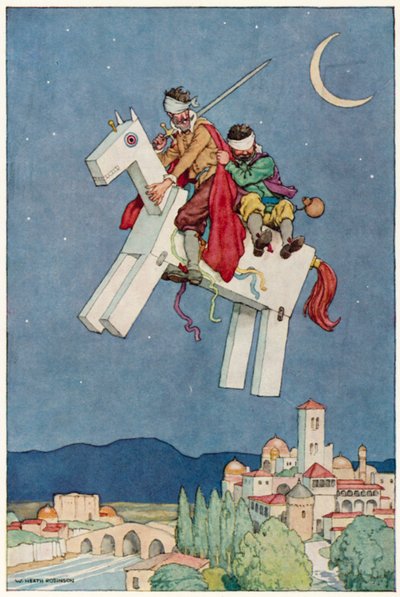 Illustratie voor De Avonturen van Don Quichot door William Heath Robinson