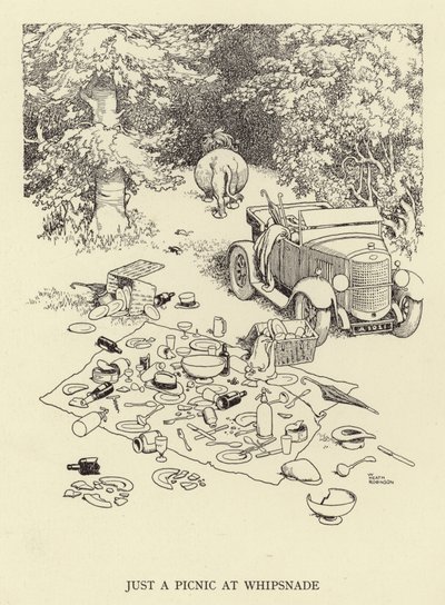 Gewoon een picknick in Whipsnade door William Heath Robinson