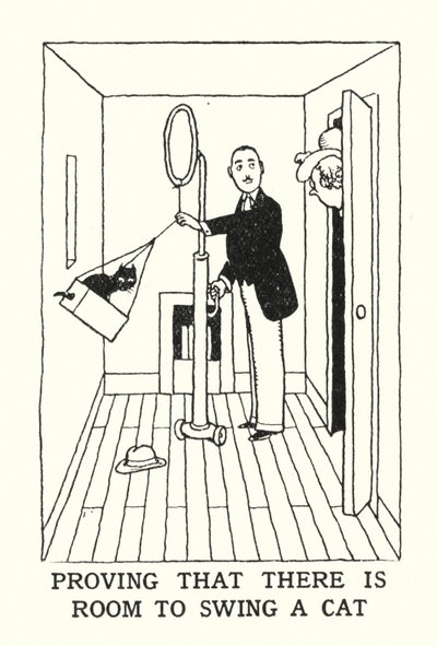 Bewijzen dat er ruimte is om een kat rond te zwaaien door William Heath Robinson
