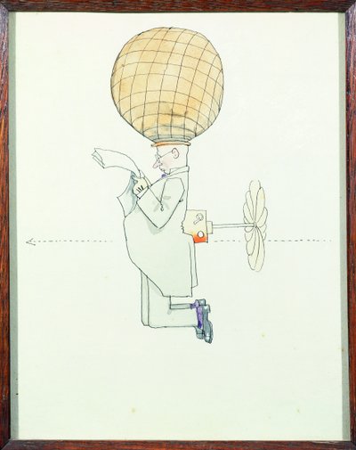 Het Persoonlijke Luchtreissysteem voor Heren door William Heath Robinson