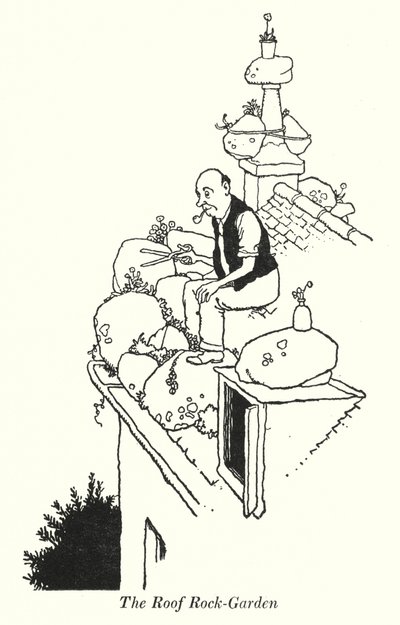 De dakrots-tuin door William Heath Robinson