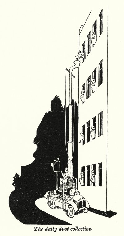 De dagelijkse stofverzameling door William Heath Robinson